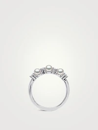 Eclipse 18K Gold Akoya Pearl And Diamond Ring