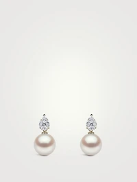 Starlight 18K Gold South Sea Pearl And Diamond Earrings