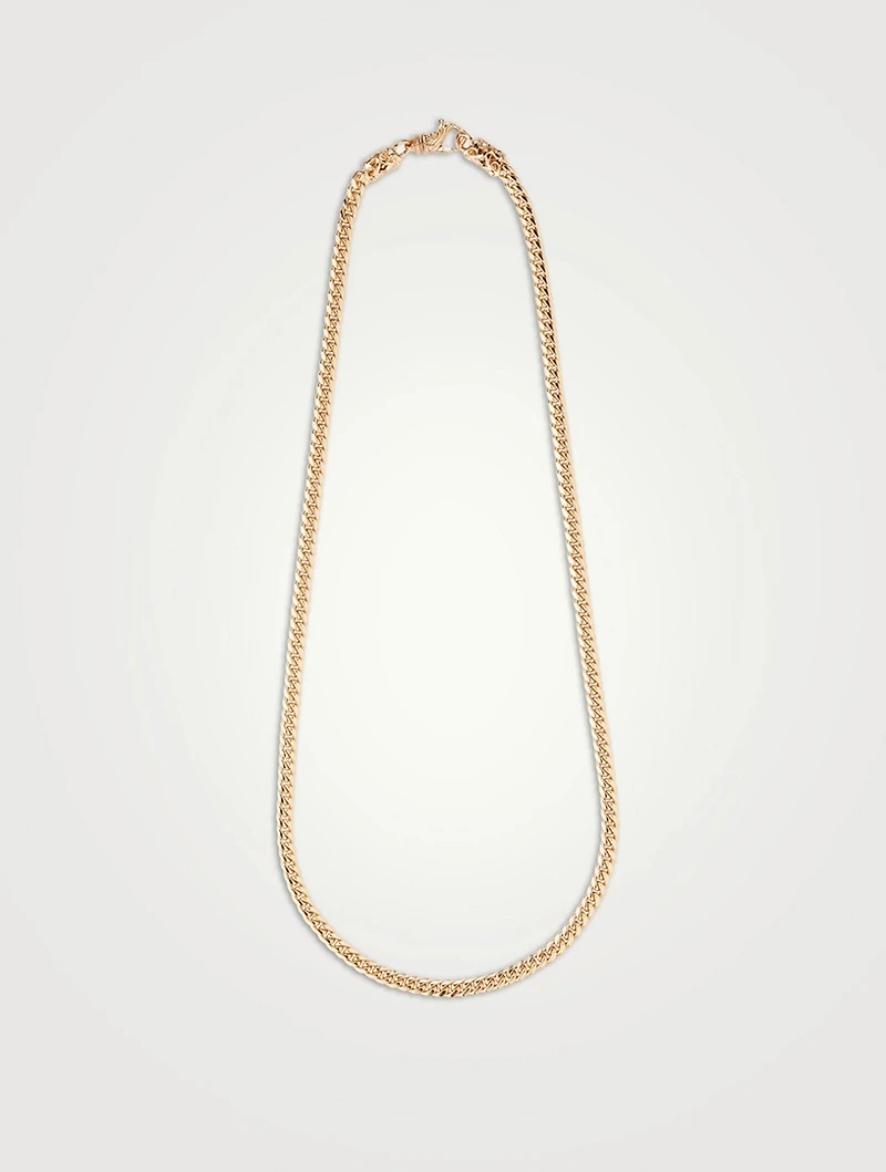 Gold Minimal Edge Chain Necklace