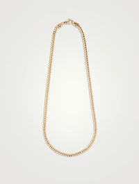 Gold Minimal Edge Chain Necklace