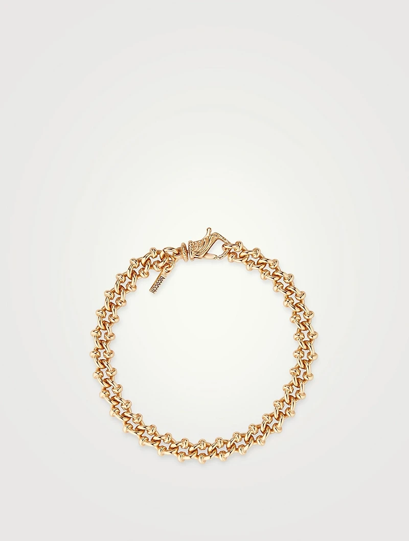 Gold Minimal Knot Chain Bracelet