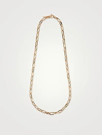 Gold Square Link Chain Necklace