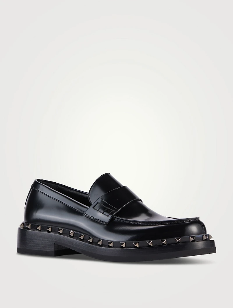Rockstud M-Way Leather Loafers