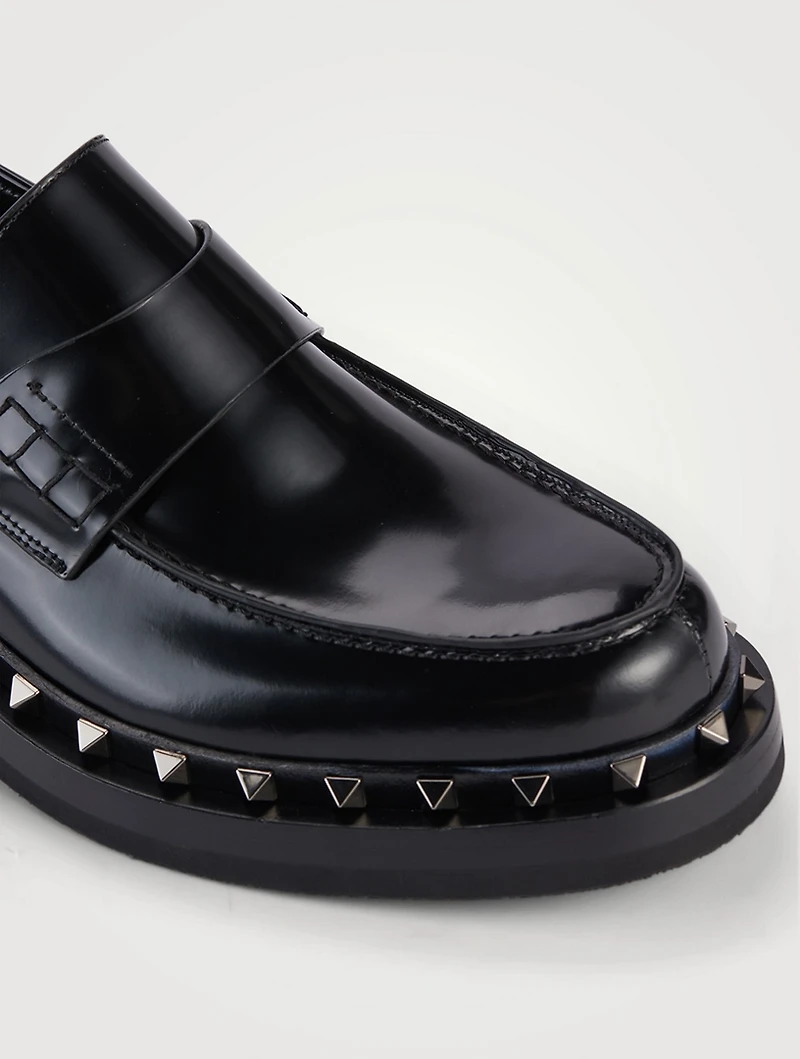 Rockstud M-Way Leather Loafers