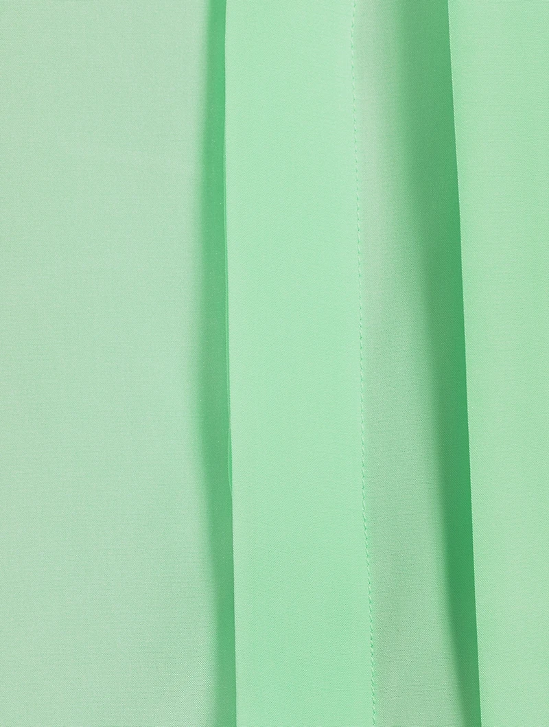 Washed Silk Shirt With Neck Tie