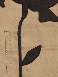 Stretch Cotton Canvas Shirt Jacket