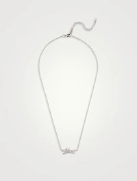 18K White Gold Akoya Pearl And Diamond Necklace
