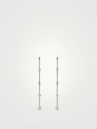 18K White Gold Freshwater Pearl And Diamond Earrings