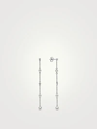 18K White Gold Freshwater Pearl And Diamond Earrings