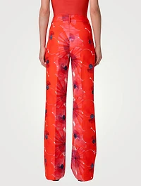 Florine Straight-Leg Trousers Poppy Print