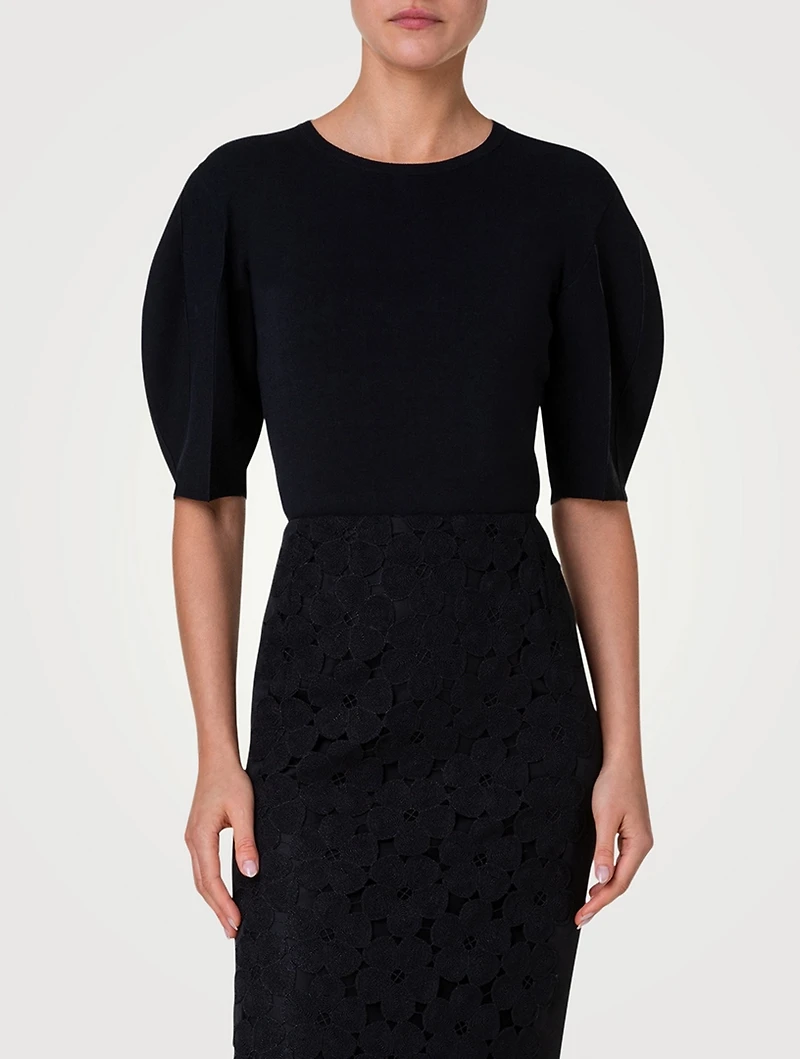 Puff-Sleeve Sweater
