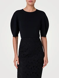 Puff-Sleeve Sweater