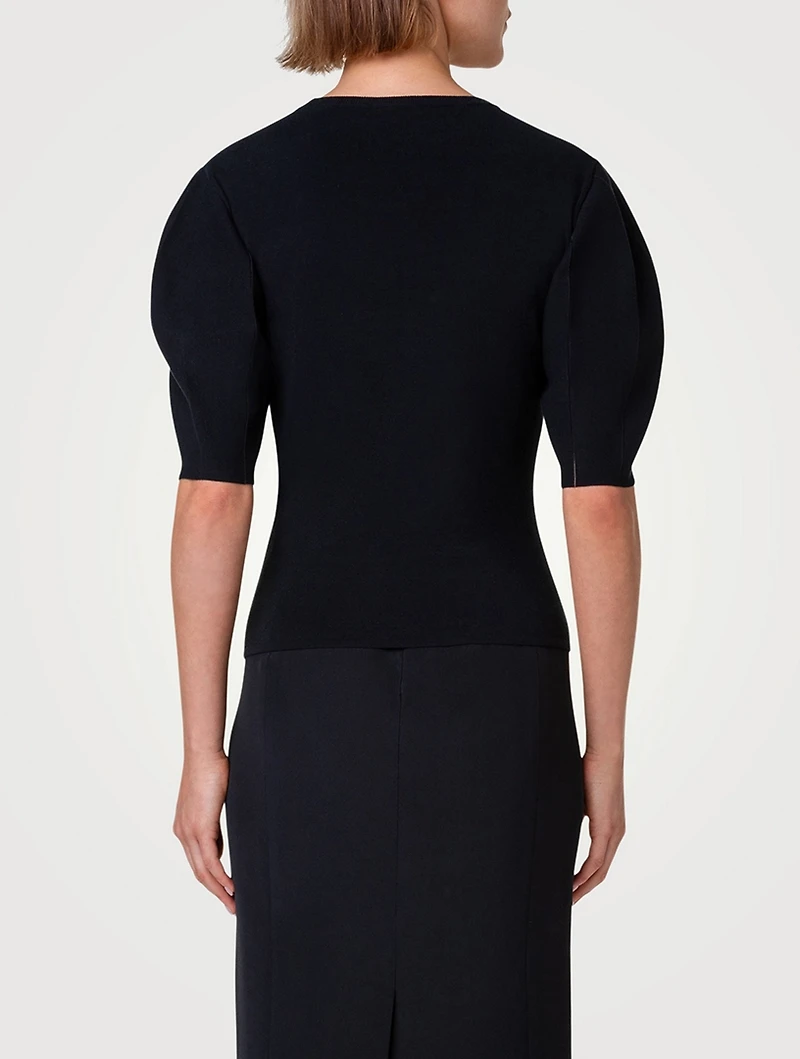 Puff-Sleeve Sweater