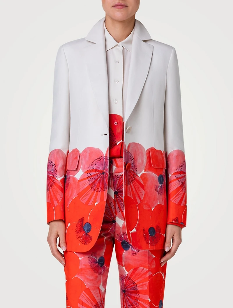 Alvina Blazer Poppy Print