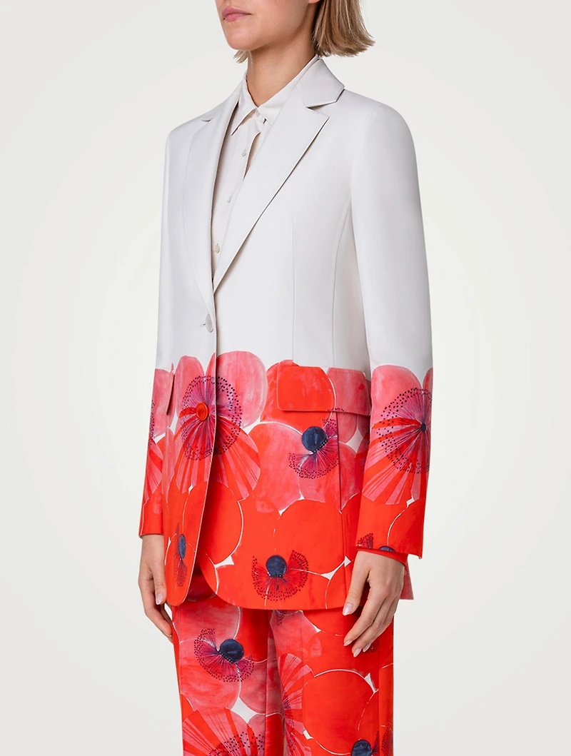 Alvina Blazer Poppy Print