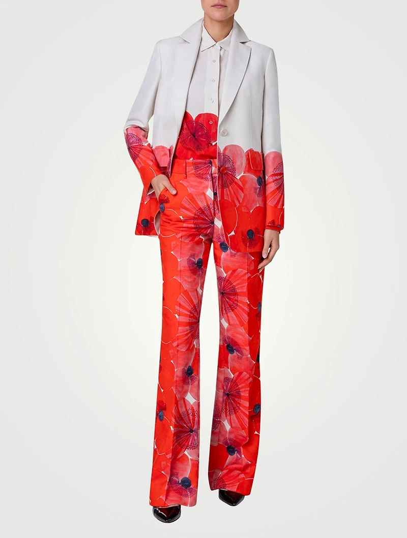 Alvina Blazer Poppy Print