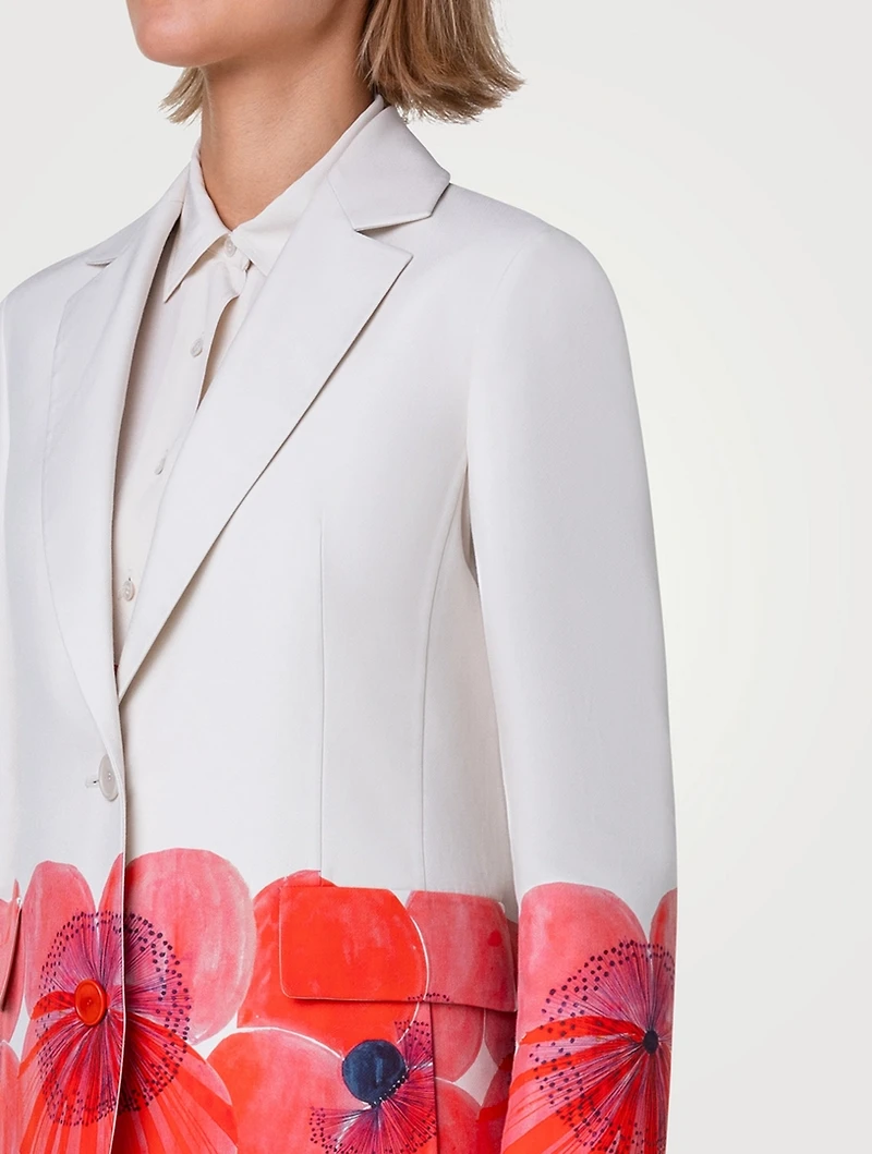 Alvina Blazer Poppy Print