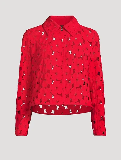 Ladina Anemones-Embroidered Jacket