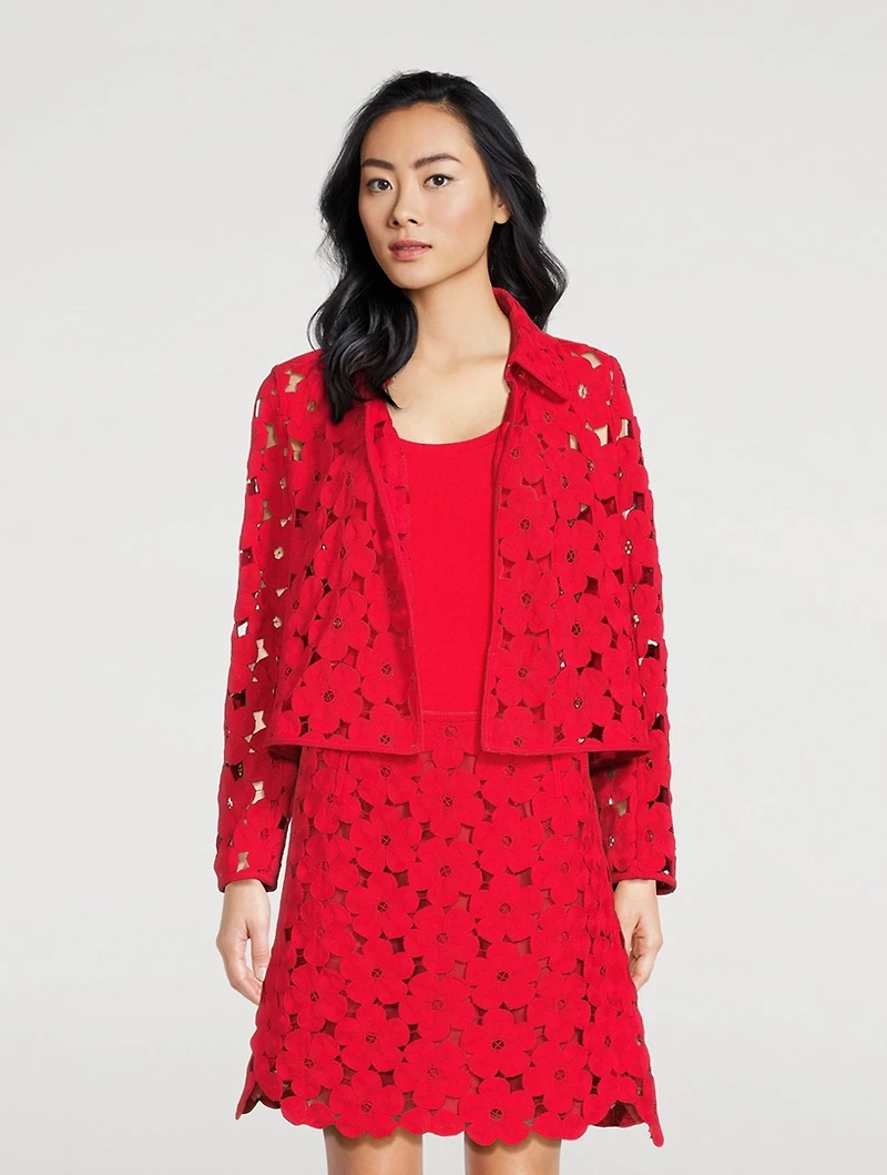 Ladina Anemones-Embroidered Jacket