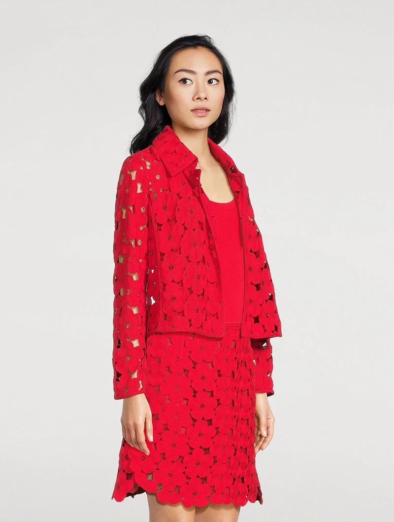 Ladina Anemones-Embroidered Jacket