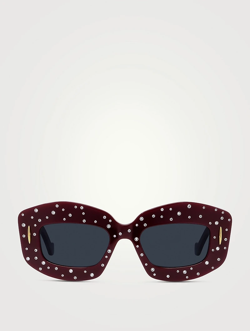 Starry Night Embellished Rectangular Sunglasses