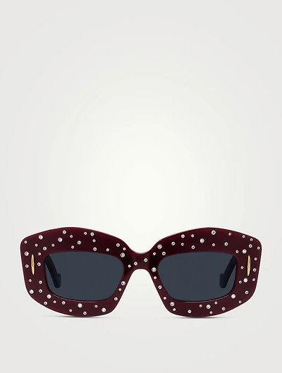 Starry Night Embellished Rectangular Sunglasses