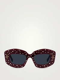 Starry Night Embellished Rectangular Sunglasses