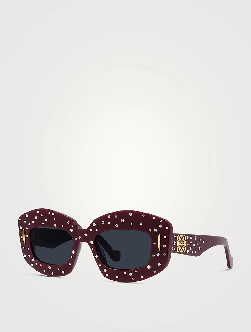 Starry Night Embellished Rectangular Sunglasses
