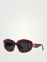 Starry Night Embellished Rectangular Sunglasses