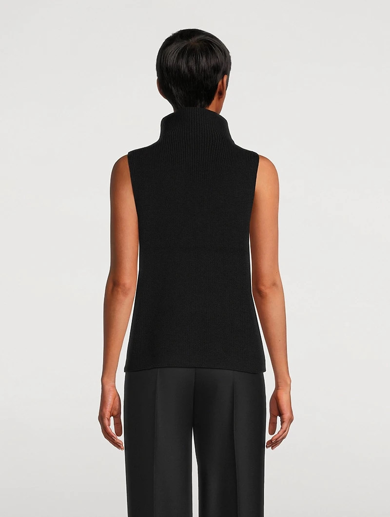 Sleeveless Wool Sweater