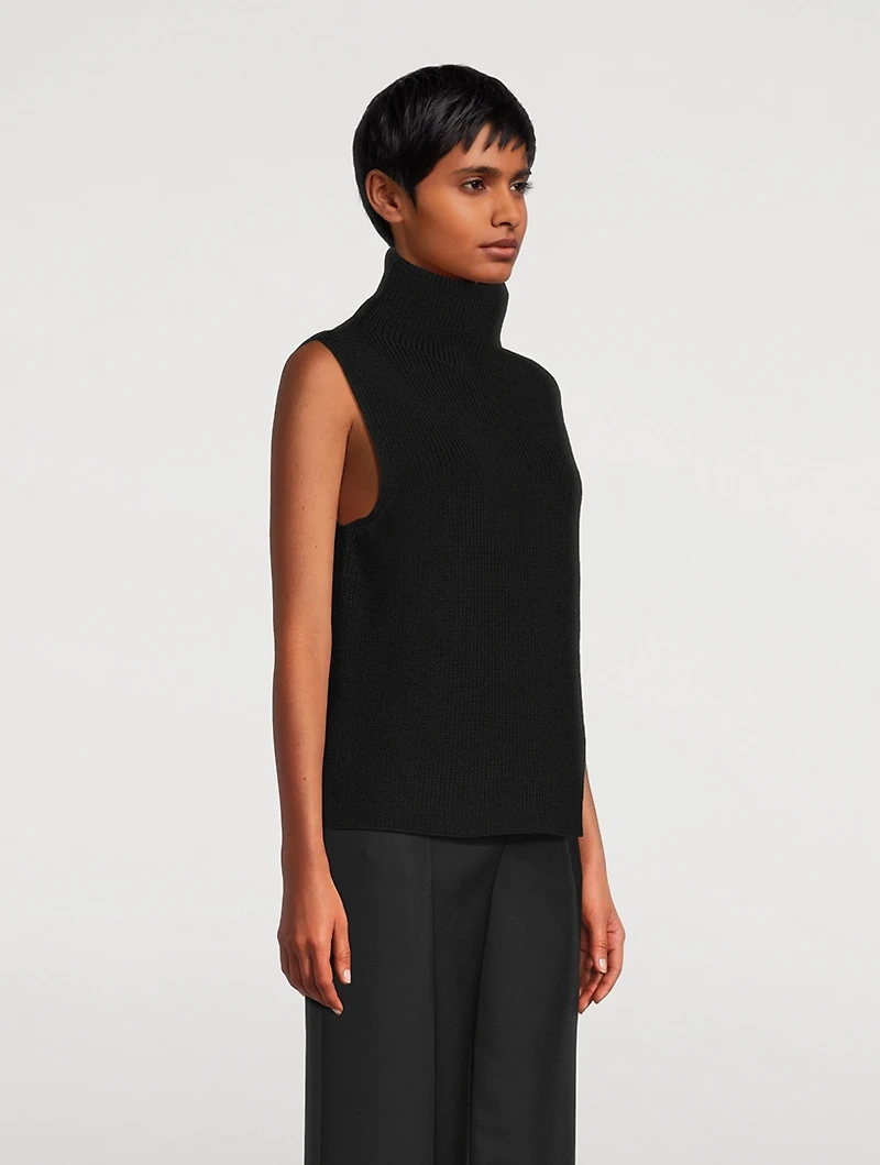 Sleeveless Wool Sweater