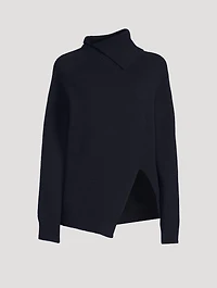Asymmetric Wool And Cashmere Sweater