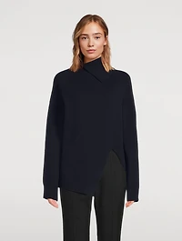 Asymmetric Wool And Cashmere Sweater