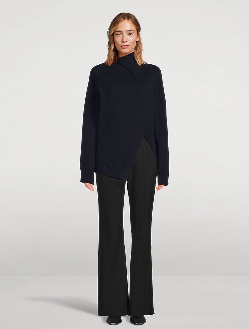 Asymmetric Wool And Cashmere Sweater