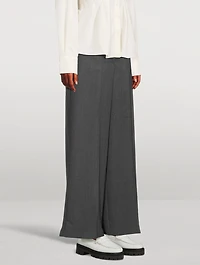 Wide-Leg Wool Trousers
