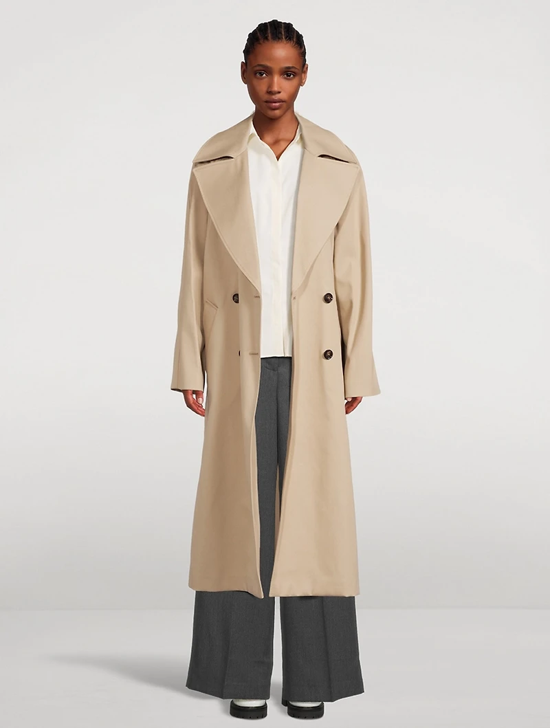 Wide-Leg Wool Trousers