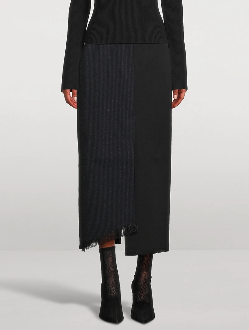 Mixed-Media Maxi Skirt