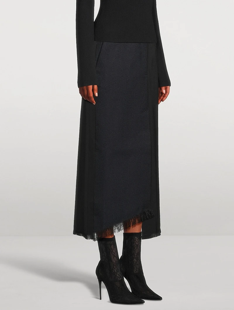 Mixed-Media Maxi Skirt