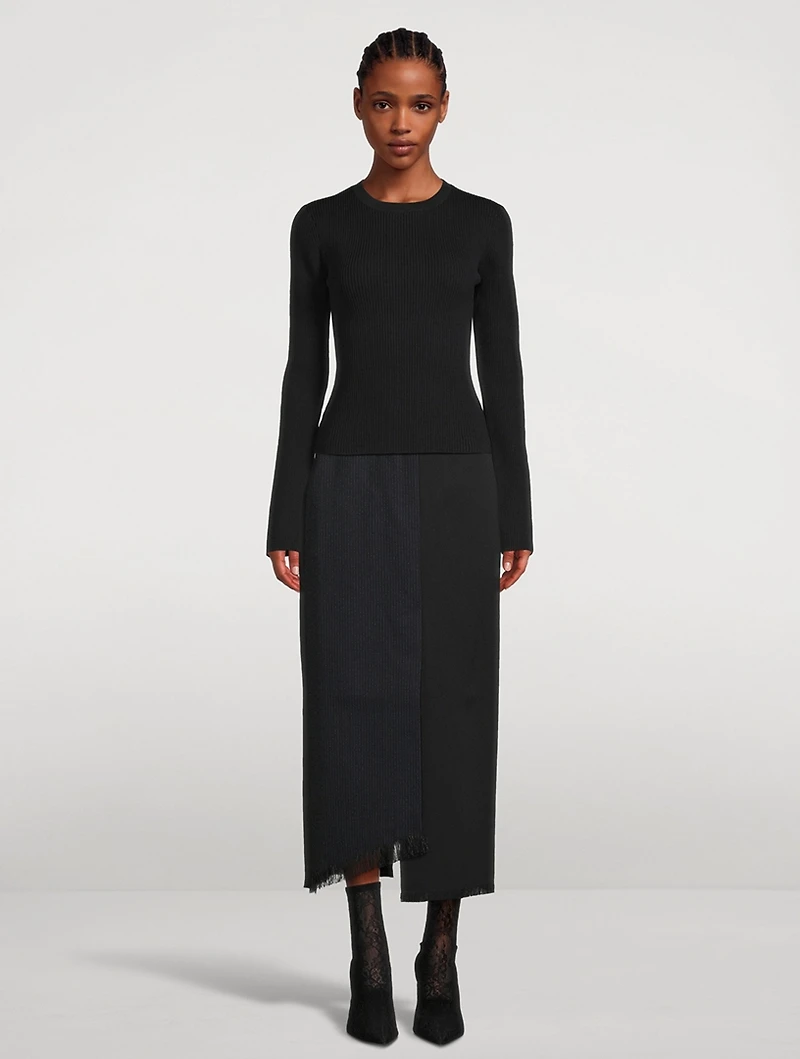 Mixed-Media Maxi Skirt