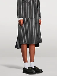 Wool Pleated Midi Skirt