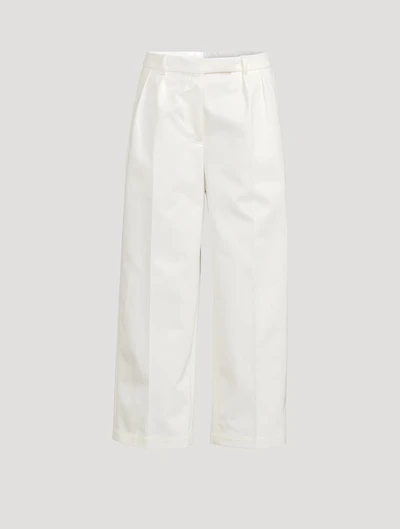 Cotton Cropped Relaxed Pants