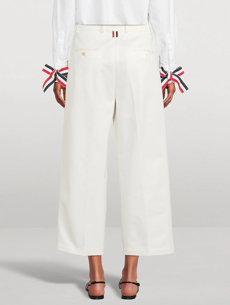 Cotton Cropped Relaxed Pants