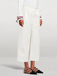 Cotton Cropped Relaxed Pants