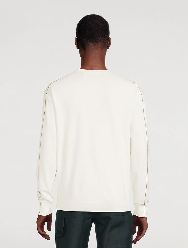 Seamed Crewneck Sweater