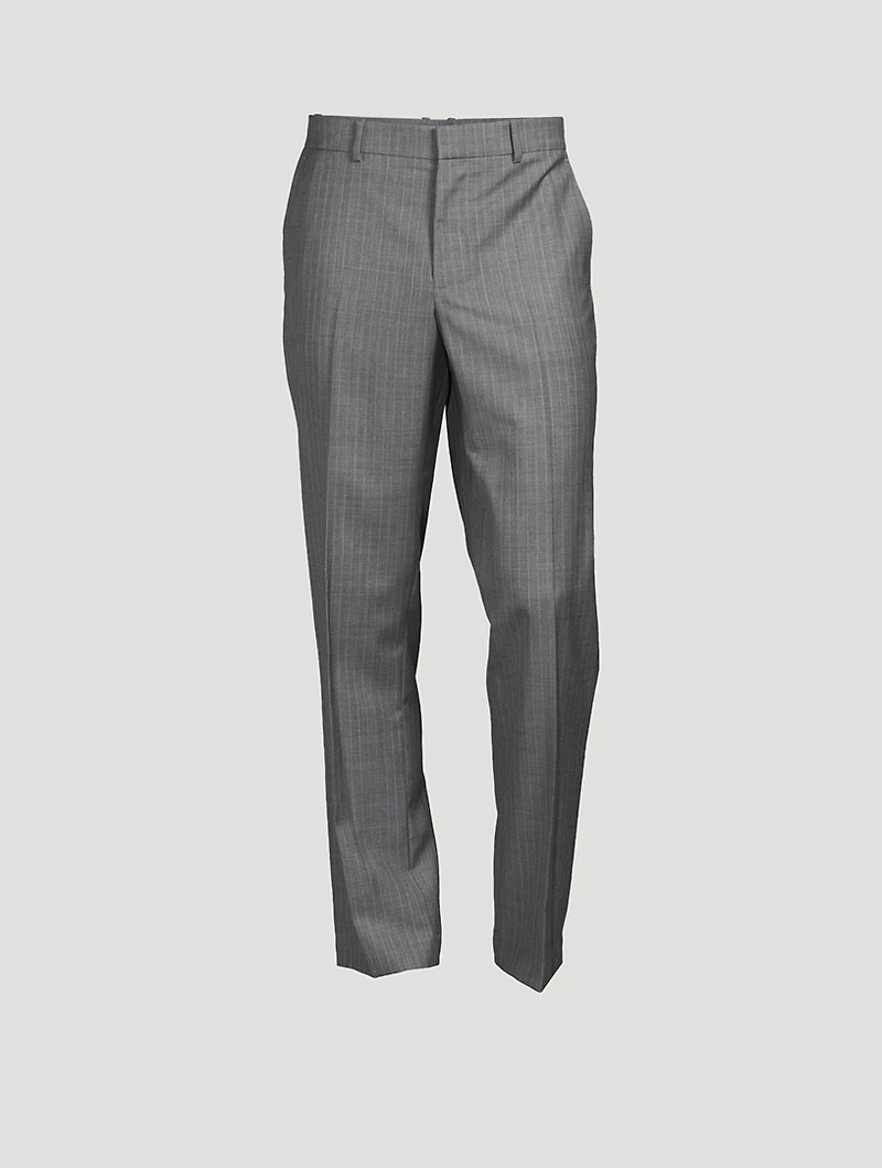 Wool Relaxed-Fit Pants Striped Print