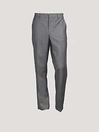 Wool Relaxed-Fit Pants Striped Print