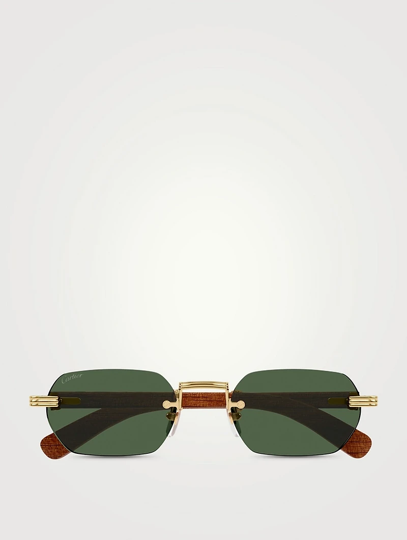 Première De Cartier Rectangular Sunglasses