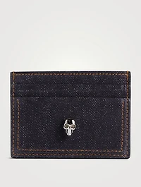 Skull Denim Card Holder