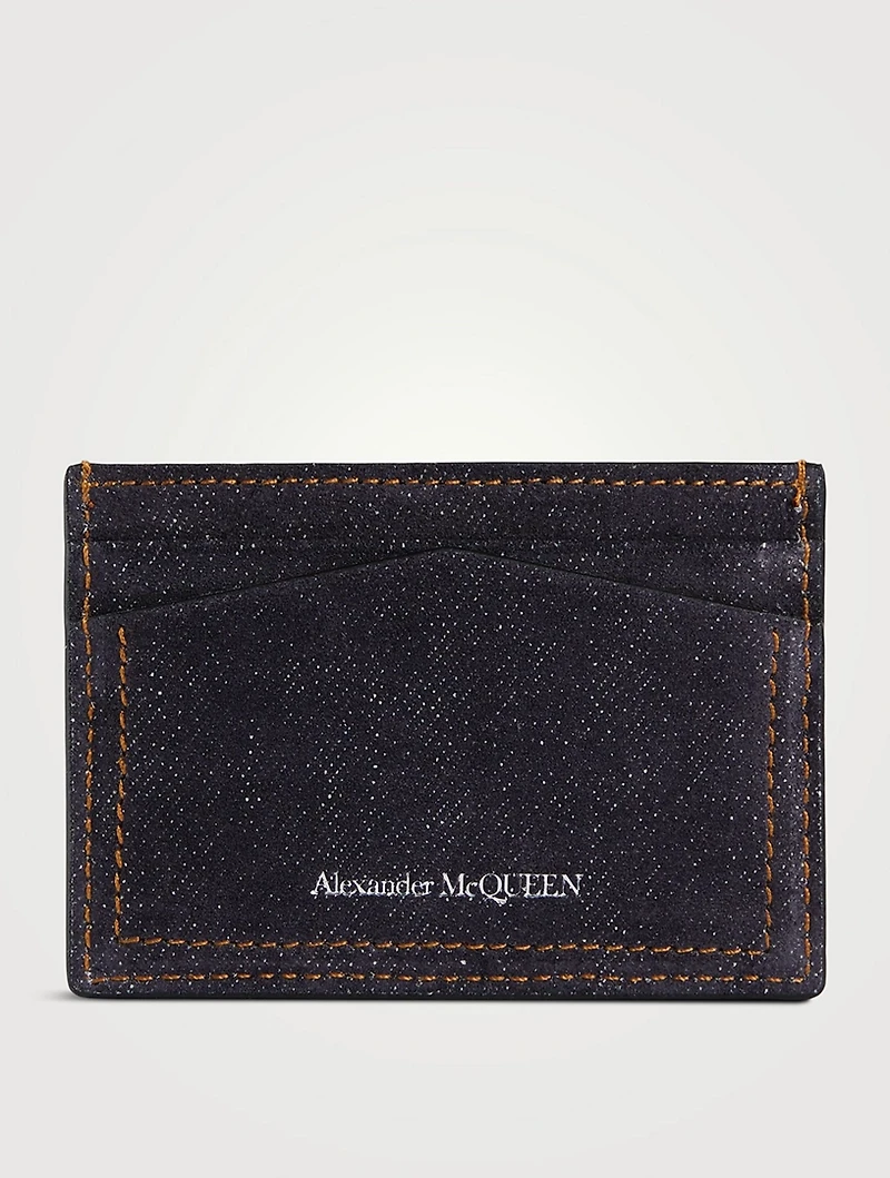 Skull Denim Card Holder