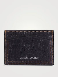 Skull Denim Card Holder